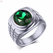 A melhor venda anéis de pedra verdes de aço inoxidável maioria maioria para mulheres